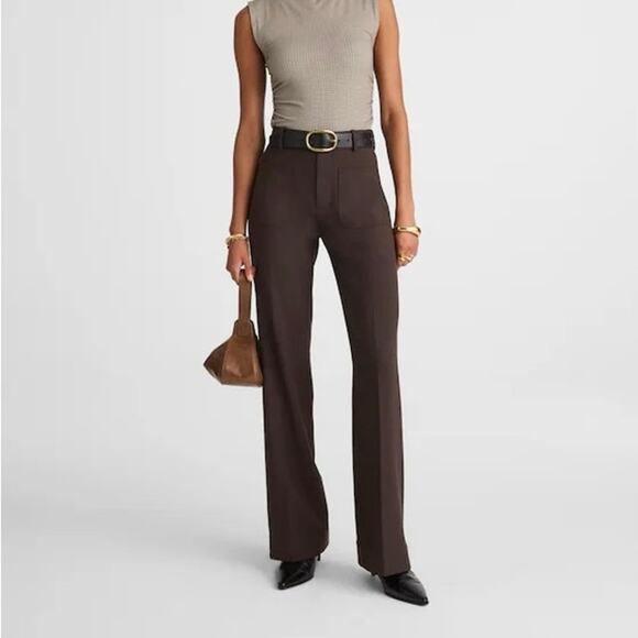 Madewell Pants - NWT Madewell High-Rise Stretch Twill Bootcut Trouser Pants Molasses Brown Size 8